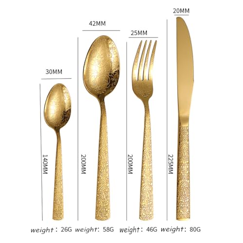 ZERIFAM Cutlery Set, 24 Piece Flatware Set, Food Grade Stainless Steel Flatware Sets, Mirror Finished Utensil Sets for Home Restaurant, Dishwasher Safe, Rust Resistant, Restaurants and Home Use