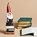 Gnorbert the Gnerdy Gnome | A Garden Gnome with a Nose for the Books! Red Statue for Garden, Lawn, Yard, Book Shelf, Desk Decoration| Unique Novelty Gift Idea for Women, Men, Teacher, Librarian, Mom