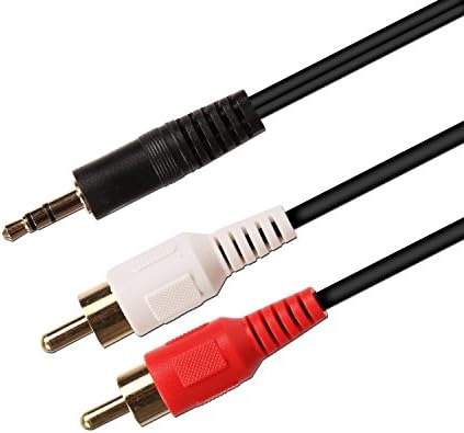 XXMANX 3.5mm Stereo Male to 2RCA Male (Right and Left) RCA Audio Cable Auxiliary Stereo Y Splitter Cable (6FT/1.8M)