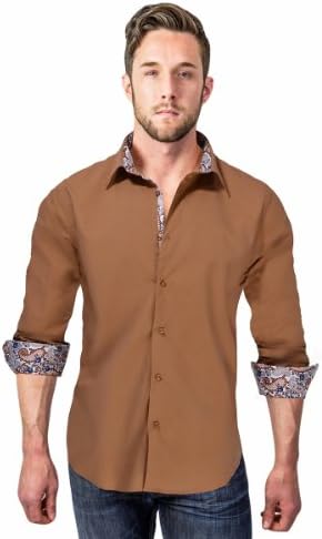 SALE! Verzari Men's Designer Series 100% Cotton Shirt, Long Sleeve