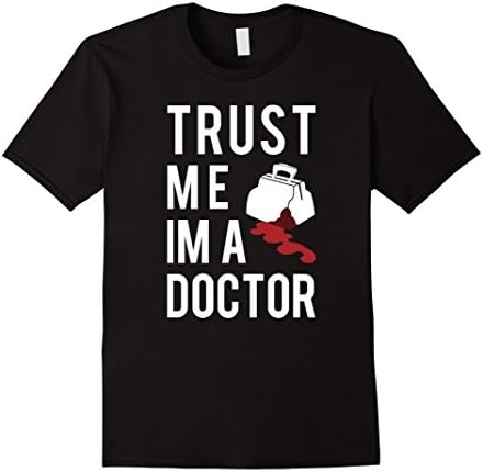 Mens Trust Me Im A Doctor T-Shirt, Vintage Doctors Bag Tee Large Black