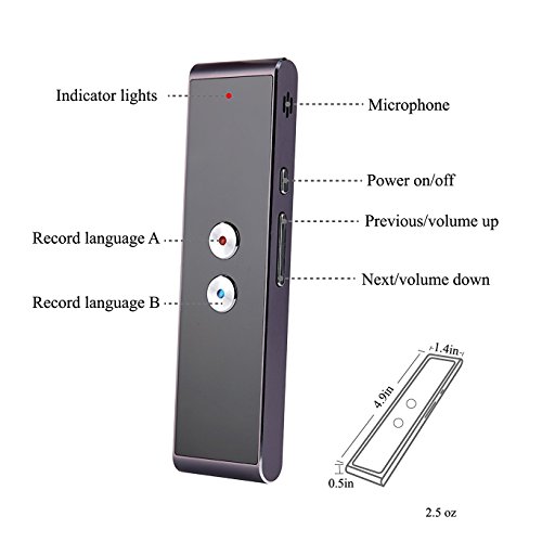 M3M Portable Intelligent Speech Translator For Learning Travel Business Meetings In Two-Way Real-Time Multi-Language Translation - Thumbnail 6