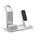 YoFeW Apple Watch Stand Aluminum 4 in 1 Apple Watch Charger Dock Accessories for AirPods Charging Docks Stand for Apple Watch Series 3/2/ 1/ AirPods/iPhone 8/8 Plus/ 7/7 Plus /6s iPad Silver