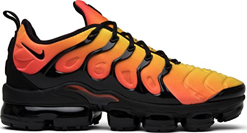 Nike mens air vapormax plus black/total orange neoprene…
