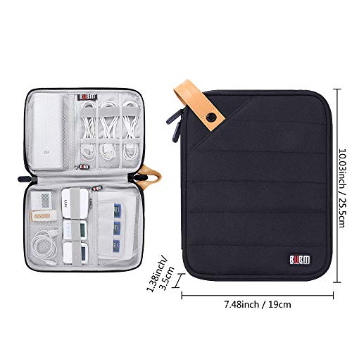 Travel Organizer, BUBM Cable Bag/USB Drive Shuttle Case/Electronics Accessory Organizer-Black