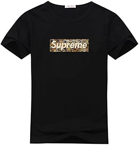 Tide brand Supreme Logo Support For Custom T Shirt Medium Black