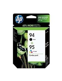 Productos de HP,   HP   c9354fn (HP 94; HP 95), tinta, 480 líneas de page-yield, 2 Pack, Negro; Tri-color   se vende como 1 Pack   definido y bordes suaves Add Clase A cualquier presentación.   Imprime Página después de la Página de documentos de alta cal