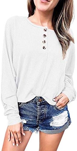 Oliviavan Women's Plus Size Casual Round Neck T Shirts Long Sleeve Blouse Tops