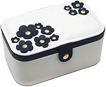 Travel Jewelry Case Small Leather Floral ASAPS (6 x 4 x 3inch)