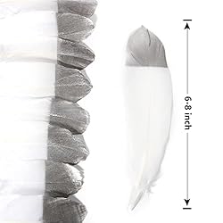 THARAHT 60pcs White Goose Feathers Natural Bulk 6-8