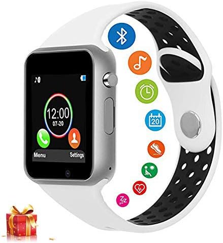 Smart Watches for Android Phones, DOROIM Bluetooth Fitness Tracker Sport SmartWatch Touch Screen Smart Watch with SIM/TF Card Slot for Men Women Students(White)