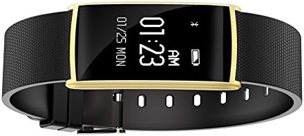 GFT N108 Smart Band Fitness Watch Blood Pressure Heart Rate Monitor 0.96 Inch OLED Screen Smart Wrist Band PK mi band 2 (Gold)