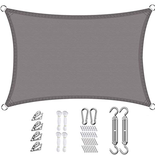ERPENG Sonnensegel 3.5x3.5m Wetterfest,95% UV Schutz Sonnensegel Wasserdicht Inkl Befestigungsseile Hochwertigem…