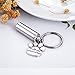 HooAMI Cremation Jewelry Pet Dog Paw Charm & Cylinder Memorial Urn Necklace Keychain 28mmx11mm
