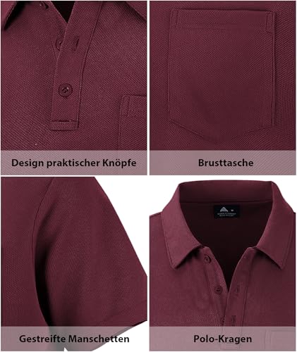 zitysport 3 Pack Polo Shirts Men Polo Golf Short Sleeve Quick Dry Breathable Men Regular Fit Shirts Polos Work Man Summer Sport T-Shirt Man