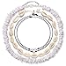 4 Pcs Shell Choker Necklace Chips 14 16 18 inch Seashell Short Hawaiian Boho Summer Beach Bohemia Jewelry Set Hawaii Waikiki Cowrie Beads Cord Pearls Pendants for Women Girls Necklaces