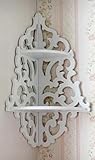 White Pastoral Hollow Wall Hanging Corner Shelf/Lattice Racks