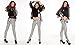 6065 - Black & White Striped 5 Pockets Classic Stretch Skinny Jeans Size 11/12