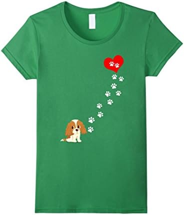 Women's The Path To My Heart - Cavalier King Charles Spaniel Tshirt Small Grass