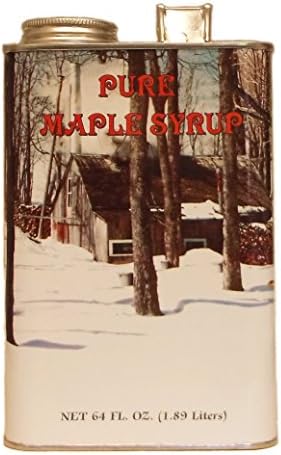 Ferguson Farms 100% Pure Vermont Maple Syrup, Grade A Fancy Light, Tin Half Gallon (64oz)