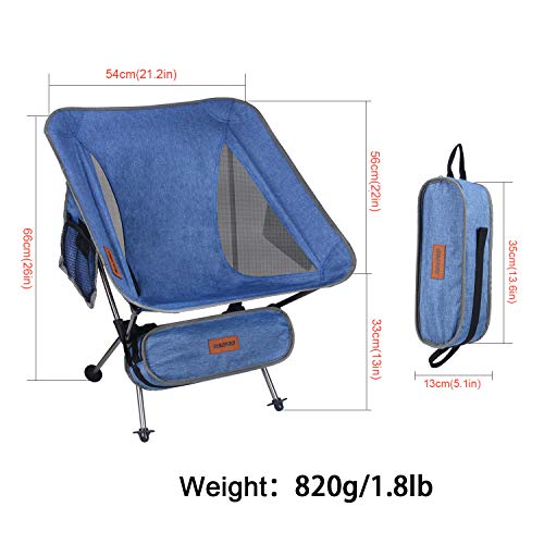 RISEPRO Denim Camping Chair Ultraleichte tragbare Klappstühle mit Tragetasche Heavy 145 KGS Kapazität Klappstuhl Camping… – Bild 3