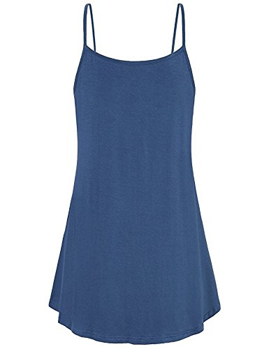 Womens V Neck Flowy Tunic Tank Tops Sleeveless Camisole Plain Shirts Cami Blouse