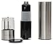 Best Pepper Grinder or Salt Grinder Mill – Premium Stainless Steel One-Handed Automatic Battery Operated Spice Shaker - Adjustable– With LED Light at Bottom