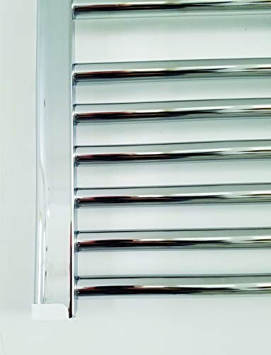 Cordivari Chromed Towel Warmer Hydronic Straight 16x32 in Chrome Europe Design Radiant