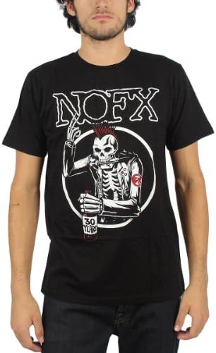 NOFX - Mens Old Skull T-Shirt in Black, Size: Medium, Color: Black