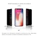 ChuangSiAo Screen Protector Compatible iPhone X for iPhone X Privacy Screen Protector Privacy Anti-Fingerprint【with Installation Tools】 Black 9H iPhone X Tempered Glass Screen Protector