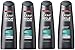 Dove Men + Care Fortifying Shampoo, Aqua Impact, 12 Ounce (Pack of 4)