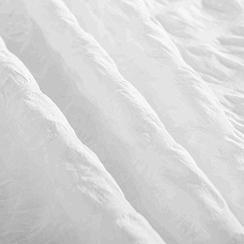 image for DuShow California King Duvet Cover White Set with Zipper Closure 3 Pie