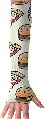 Hamburguesa And Pizza Outdoor Arm Sleeves Cover Glove Sunblock Cooler
