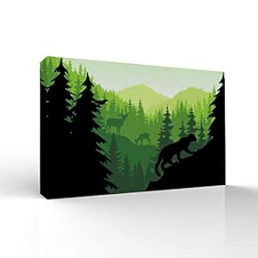 Canvas Wall Art-Quiet Tropical Forest-Canvas Prints Home Artwork Decoration for Living Room,Bedroom - 16x24 inches