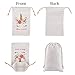 Whaline Party Favor Bags Supplies 12 Pack Small Reusable Canvas Goodie Drawstring Bags for Kid's Birthday Party Favors and Baby Shower Gifts (5 x 8 inches)