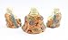 We pay your sales tax 3 Feng Shui Buddha Monks Figurines Statues Home Decor Statue Gift/Birthday Gift/House Warming Gift (3 Happy Buddha)
