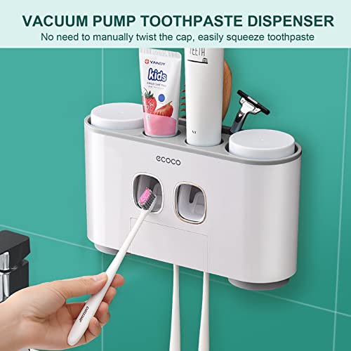 Toothbrush Holder Bathroom Wall Mounted Automatic Toothpaste