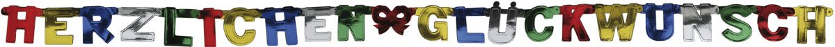 Folat - 'We wish you a happy Birthday' Letter Banner - Multi Colors