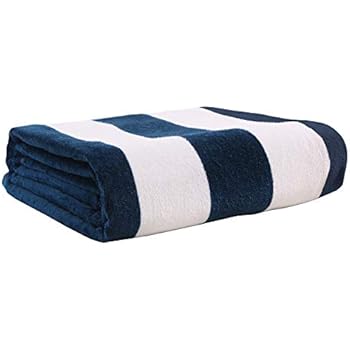 Exclusivo Mezcla 100% Cotton Oversized Large Beach Towel,Pool Towel (Cabana Stripe, 35