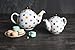 London Pottery Medium Globe Teapot, 6 Cup Capacity, White with Multicolored Polka Dots