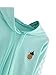 MakeMeChic Women's Pineapple Embroidered Hoodie Plaid Crop Top Sweatshirt Blue Small