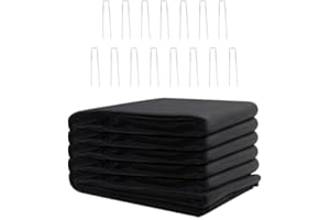 KEPYDRMTF 10 x 15 Feet Pond Liner Underlayment, Outdoor Ponds Underlayment, Non-Woven Geotextile with 15 U-Pins for Landscaping Streams Fountains and Garden Waterfall