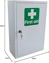Safety First Aid Group Empty Metal First Aid Cabinet 30x46x14cm view 2