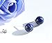 Elensan 6mm Blue Lapis Lazuli Ball Stud Earrings with Sterling Silver for Woman