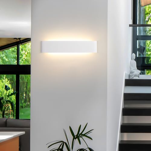 FUPE Indoor Wall Light 18W, 4 Pieces LED Wall Light for Indoor, 3 Colors Up and Down Wall Light, Modern Aluminium LED Wall Lights for Living Room, Bedroom