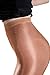 Womens Sexy Shiny Metallic Glitter Glossy Pantyhose Tights Super Elastic Stockings (Coffee)