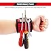Magnetic Wristband, Dr.meter 2 Sizes of 10.6 & 18.9 Inches Length Red Color Magnetic Wrist Bands Tool Belt with Super Strong 15 Magnets, 2.2lb Capacity for Holding Screws Bolts Nails and Drill Bits