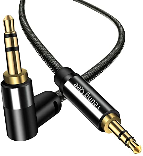 Yeung Qee 3.5mm Aux Cable 0.3m, 3.5mm Male to Male Stereo Audio Cable Audio Auxiliary Cord for Headphones, Car, Laptops,Android Smart Phones& More (30CM/1FT)