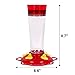 FORUP Hummingbird Feeder, Glass Bird Feeder, 5 Feeding Stations, 10-Ounce Nectar Capacity, Red