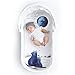 JumpOff Jo - Hypoallergenic Fitted Bassinet Sheet for Baby Boys & Girls - Rectangular, Hourglass & Oval Crib Compatible, Soft, Breathable, Machine Washable - Mama Bear Blue